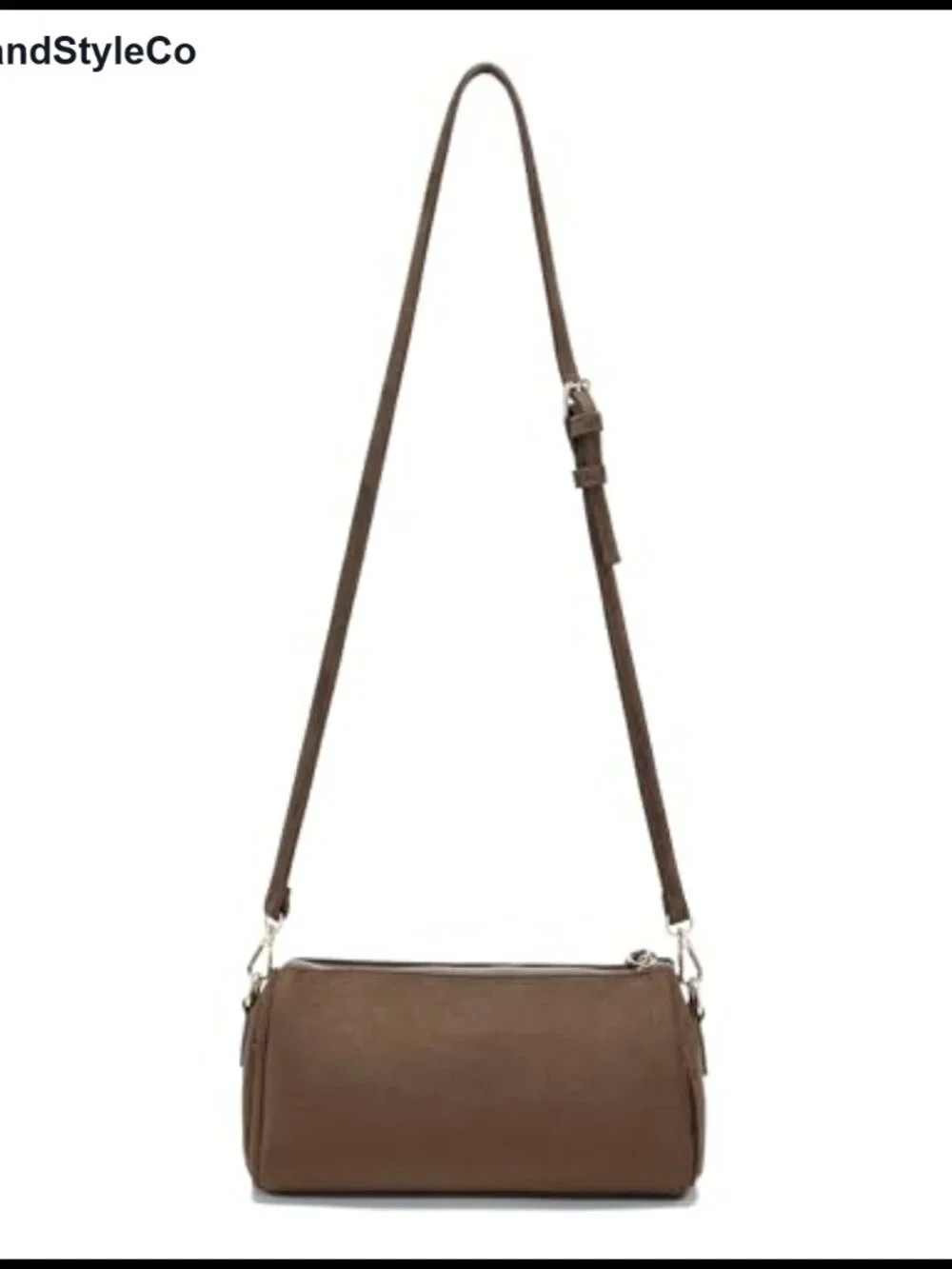 JOLLQUE Suede Crossbody Bag for Women, Luxury Small Barrel Clutch Handbag Purse